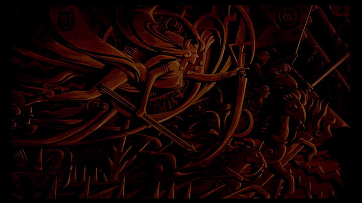 area1-01--主人公シロツグが見上げる宇宙軍本部の壁画
